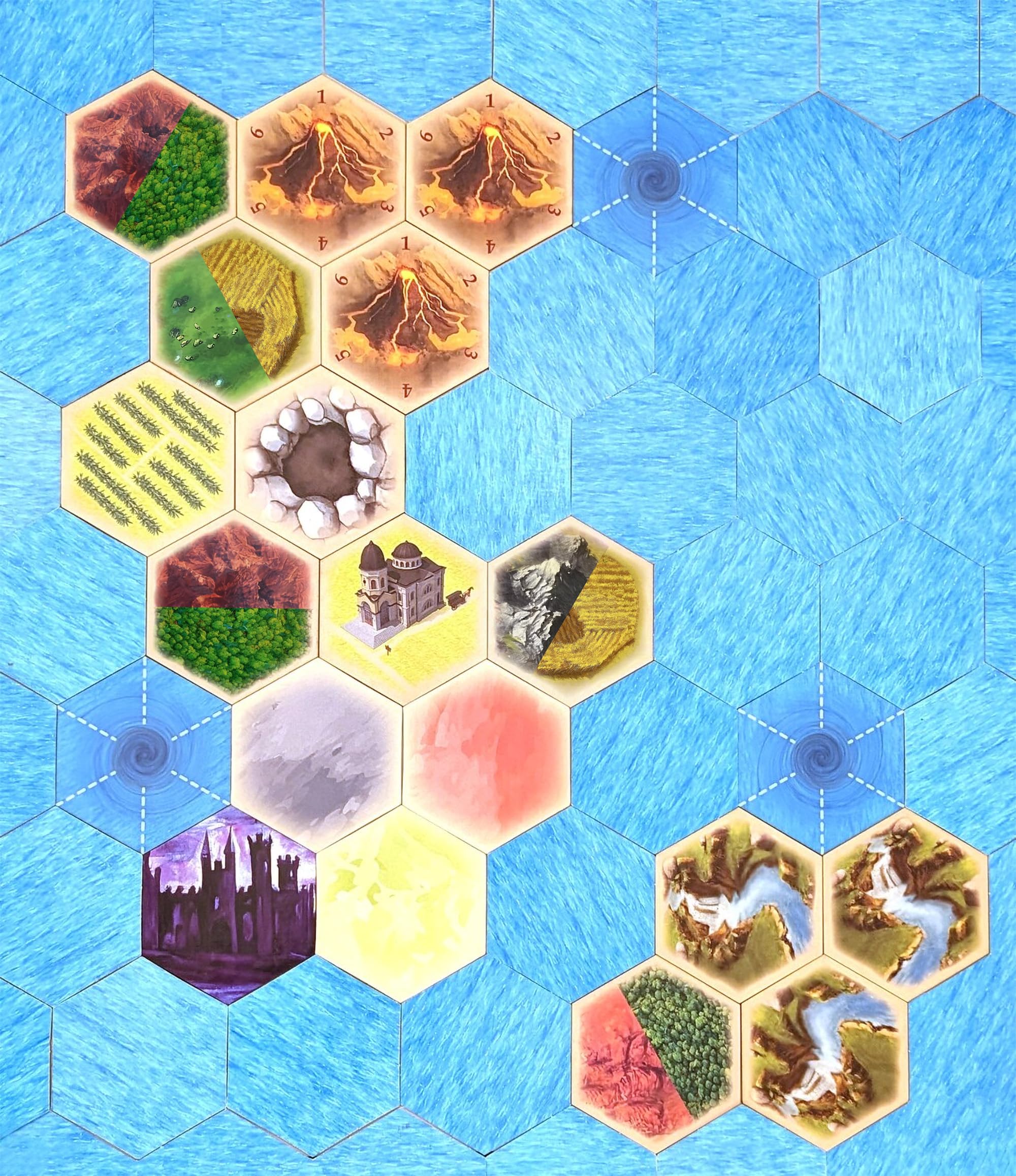 Amazon.com: Tabletop Monthly Gold River Hex Scenario Game Pieces